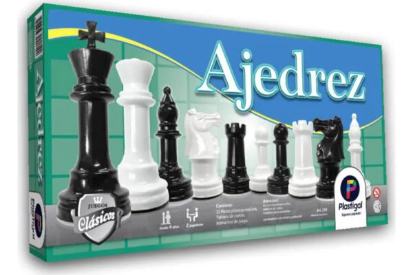 Ajedréz Escolar  tablero reforzado de cartón 40x40