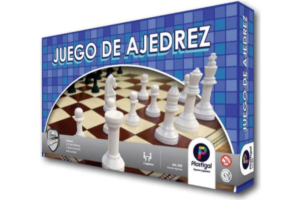 Ajedréz  tablero de cartón 32x32 cm  altura del re