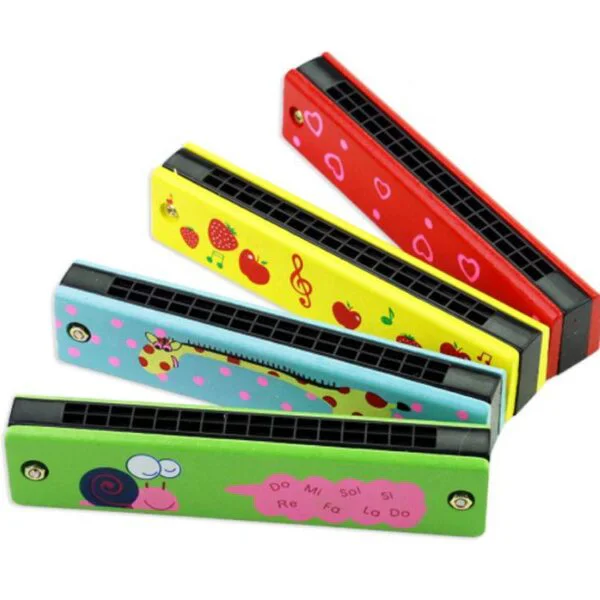 Armónica de madera infantil  instrumento musical