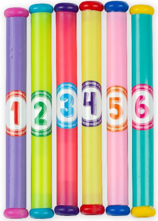 Bastones sumergibles numerados AQUA CLUB  largo 18