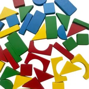Bloques  60 piezas figuras geométricas de colores