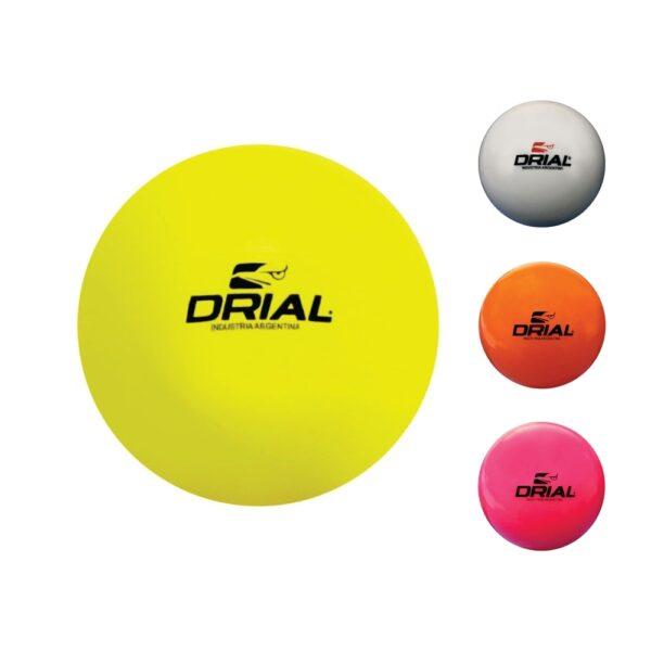 Bocha de hockey DRIAL  lisa  colores blanco  amari