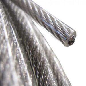 Cable de acero envainado 2/4 5mm rollo x 100 mts