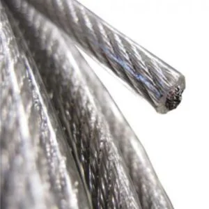 Cable de acero envainado 2/4 5mm rollo x 100 mts 