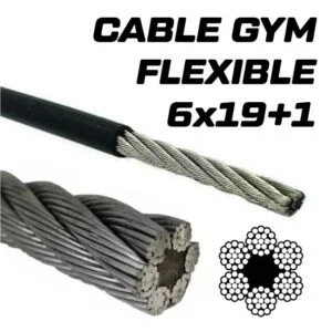 Cable de acero plastificado negro  3 a 5 mm
