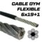 Cable GYM acero Ø 3 mm plastificado Negro, x m