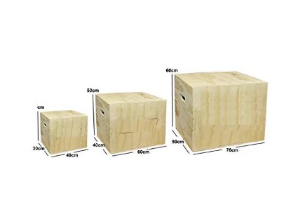Cajón para saltos pliométricos  3 en 1  30x40x50