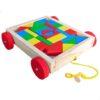 Carrito de arrastre madera c/28 bloques