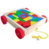 Carrito de arrastre madera c/28 bloques