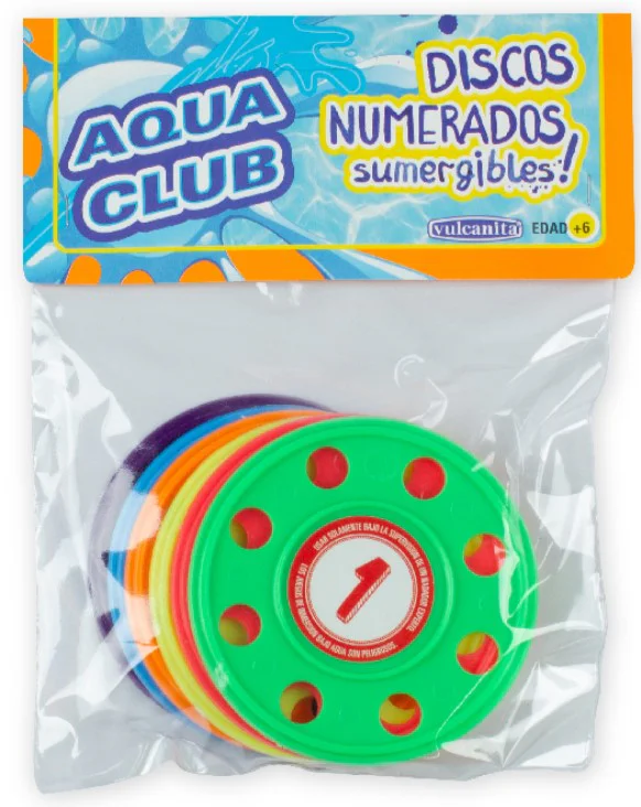 Discos sumergibles numerados AQUA CLUB  Ø 10 cm  b