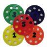 Discos sumergibles numerados PVC flexible, x 5