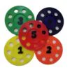 Discos sumergibles numerados PVC flexible, x 5