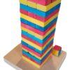 Jenga grande de colores, 54 bloques + dado