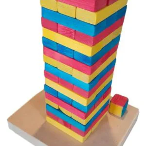 Jenga grande de colores 54 bloques de madera 18