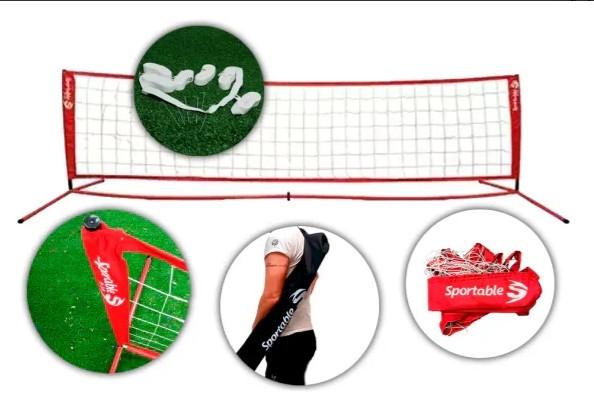 Juego Fútbol Tenis  3 mt base PVC c/estacas/cinta