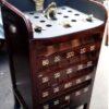 Juego de sapo madera dura lustrado, bronce