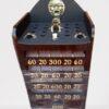 Juego de sapo pino lustrado, vieja y sapo bronce