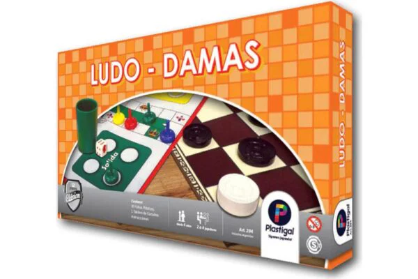 Ludo y Damas  combinado  tablero de cartón 32x32 c