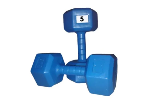 Mancuerna de PVC  5 kg  hexagonal  Negro o Azul