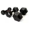 Mancuerna fija de fundición 6 kg, Negro