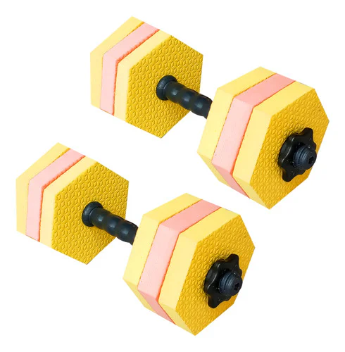 Mancuernas AquaGym  alma de PVC con empuñadura y r