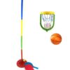 Multijuego aro de básquet y tenis, PVC regulable