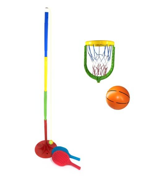 Multijuego  basquet y tenis  PVC