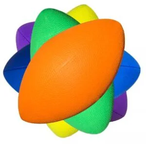 Pelota de espuma de PU  tipo Rugby Nº 3  22 x 11 