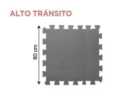 Piso de goma eva encastrable alto tránsito 80x80