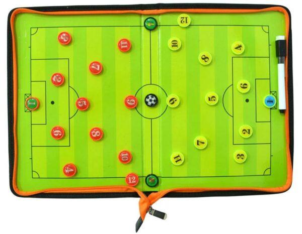Pizarra táctica de fútbol imantada doble