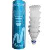 Pluma de Bádminton corcho y Nylon, tubo x 6