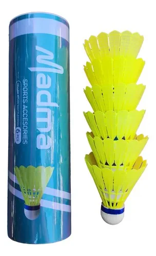 Pluma de Badminton tubo x 6 unidades  Nylon