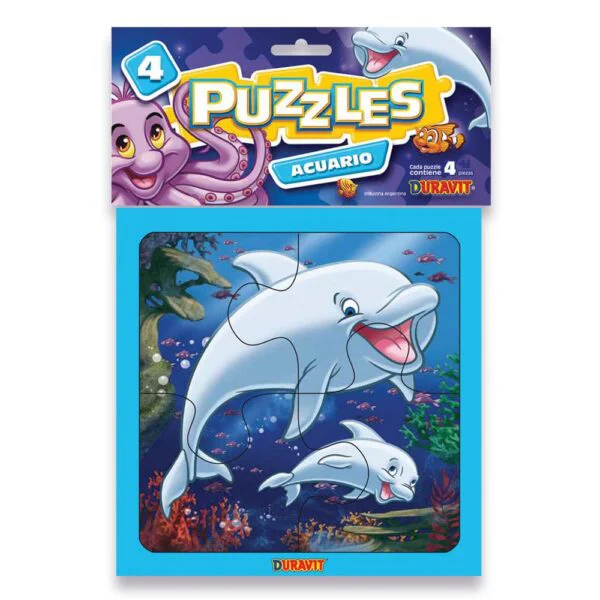Puzzle DURAVIT Acuario chico  4 piezas  4 motivos