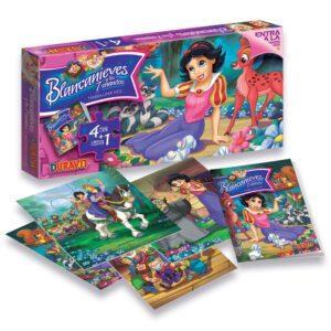Puzzle DURAVIT Blanca Nieves  caja 4 en 1   un lib
