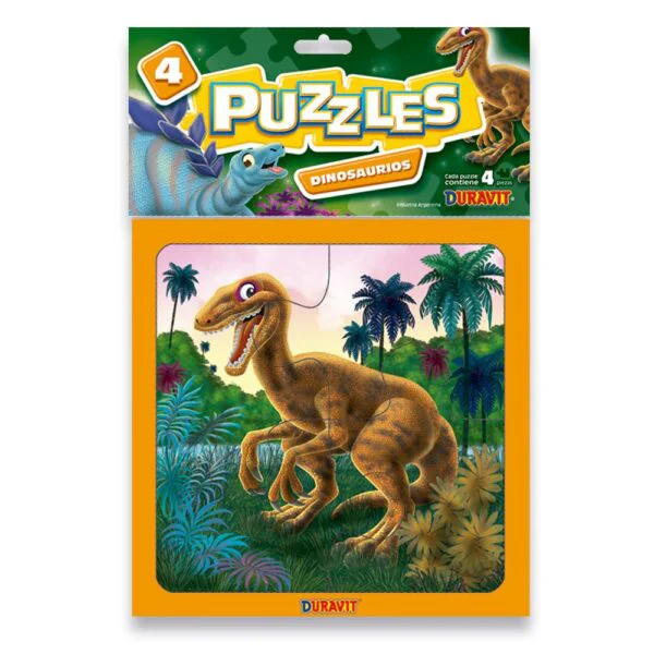Puzzle DURAVIT Dinosaurios chico  4 piezas  4 moti