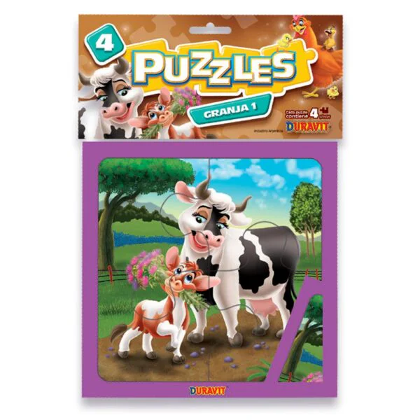 Puzzle DURAVIT Granja Modelo 1  4 piezas  4 motivo