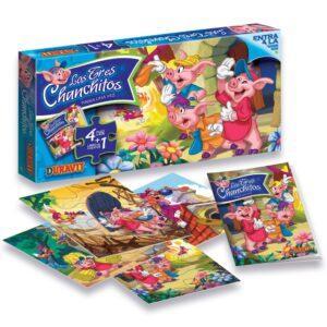 Puzzle DURAVIT Los 3 Chanchitos  caja 4 en 1   un 
