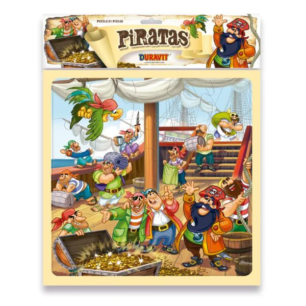 Puzzle DURAVIT Piratas  25 piezas  blíster 32x32 c
