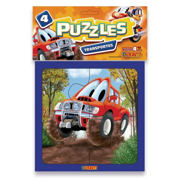 Puzzle DURAVIT Transportes  4 piezas  4 motivos  b