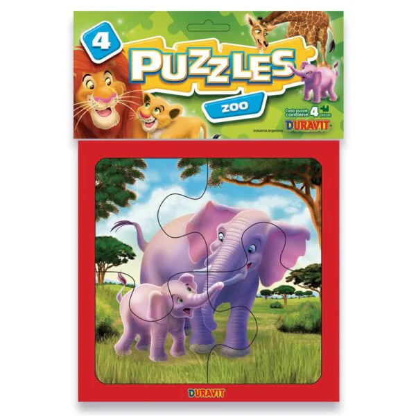 Puzzle DURAVIT Zoo Modelo 1  4 piezas  4 motivos
