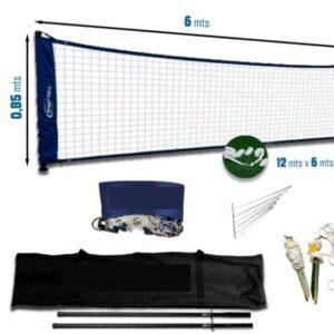 Red de Fútbol-Tenis 6 mt con estacas
