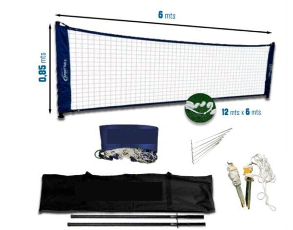 Red de Fútbol-Tenis  6 mt con estacas