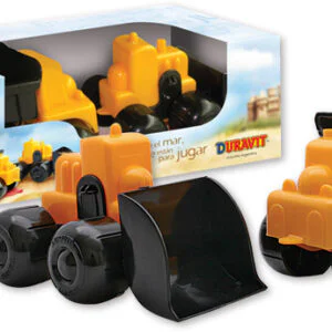 Set Camión volcador y Pala mecánica MINI  en caja 