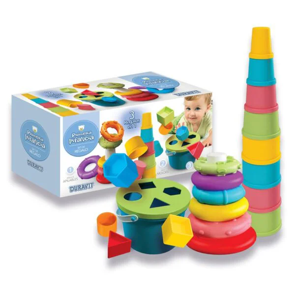 Set Didáctico DURAVIT 3x1  Balde Primeras Formas/A