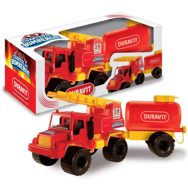 Set de Bomberos DURAVIT  camión con escalera  remo