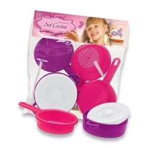 Set de cocina 7 piezas olla sartén colador fue