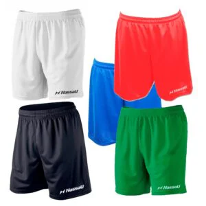 Short de fútbol NASSAU talles S-M-L-XL liso tela