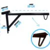 Soporte de pared p/bolsa de box 75 a 120 cm