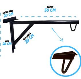 Soporte para bolsa de box para pared hierro ángu