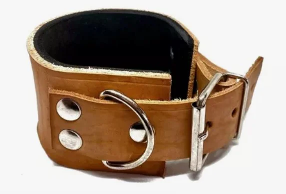 Tobillera de cuero con gancho para polea